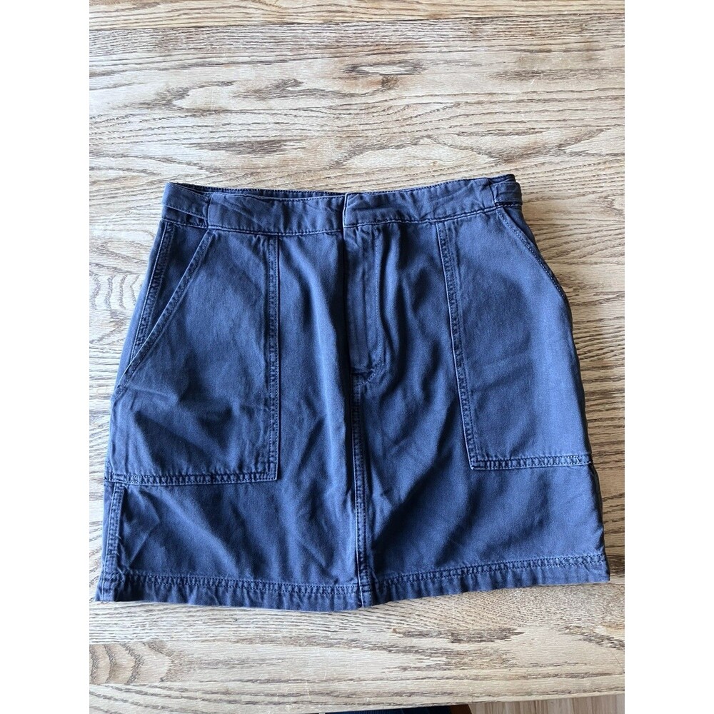 Free People Y2K Gray Cargo Mini Skirt 10 Utility Grunge Indie Boho New Sample